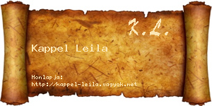 Kappel Leila névjegykártya